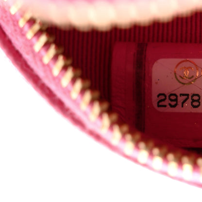 Chanel Caviar Quilted Round Clutch With Chain Pink 7 of 10