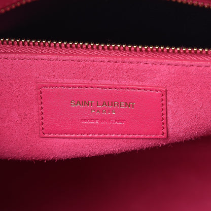 Saint Laurent Calfskin Small Sac De Jour Lipstick Fuchsia 8 of 9