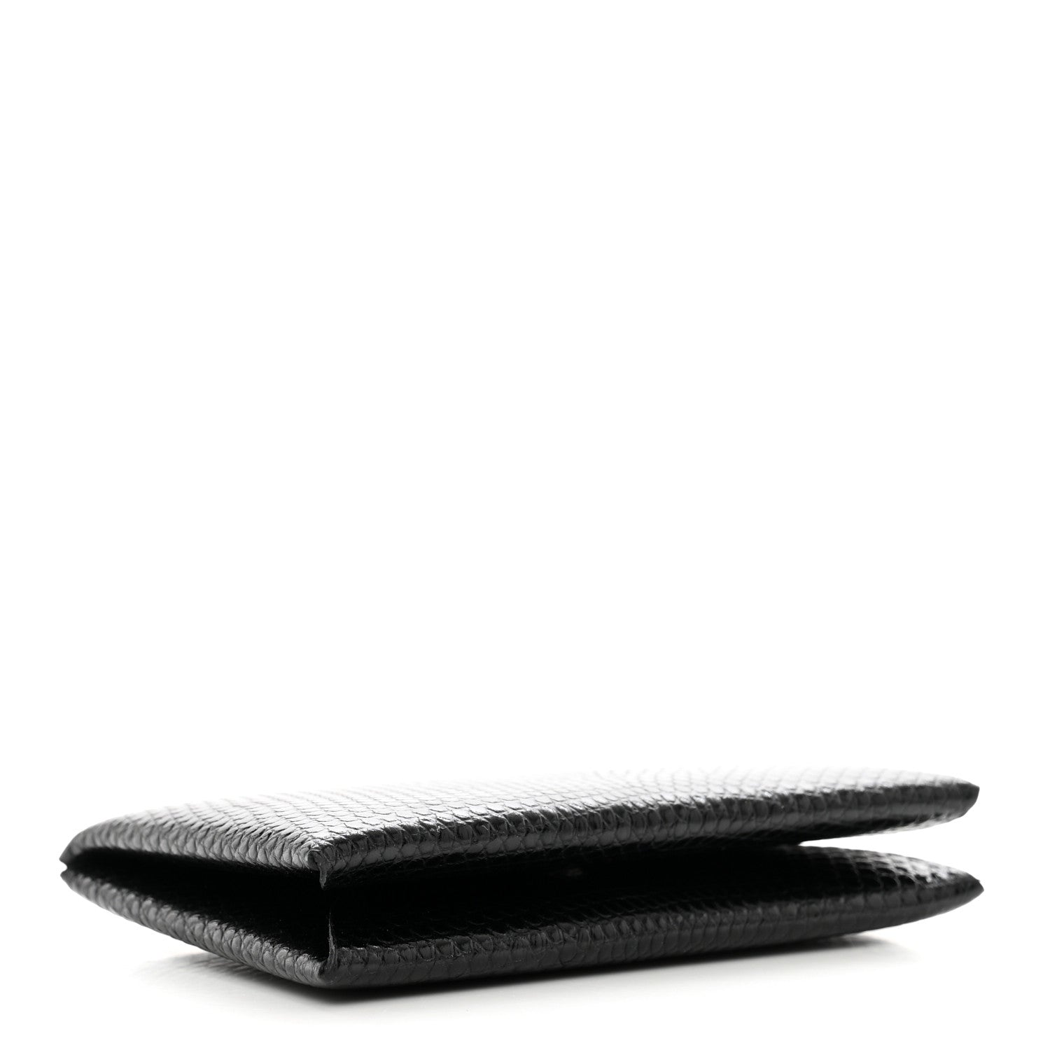 Hermes Lizard Calvi Card Case Black 4 of 7