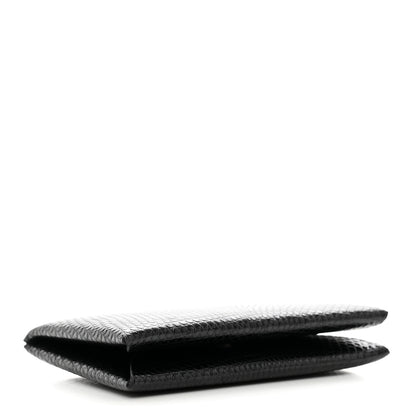 Hermes Lizard Calvi Card Case Black 4 of 7