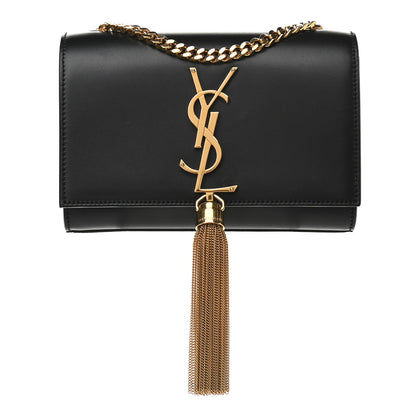 Saint Laurent Calfskin Small Classic Monogram Kate Tassel Satchel Black 1 of 8