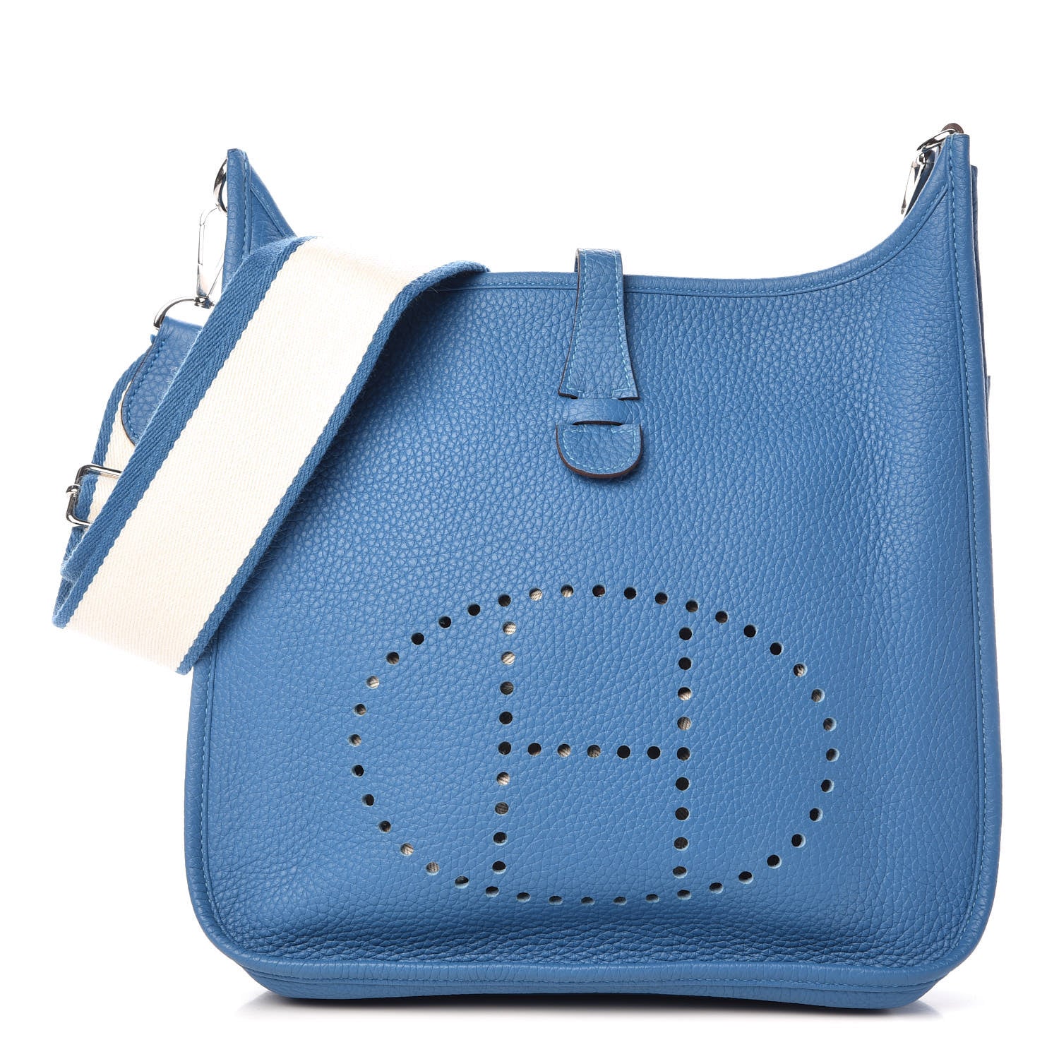 Hermes Taurillon Clemence Amazone Evelyne III PM Mykonos White 1 of 10