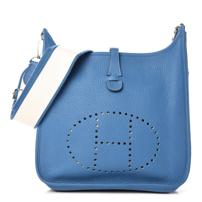 Hermes Taurillon Clemence Amazone Evelyne III PM Mykonos White 1 of 10