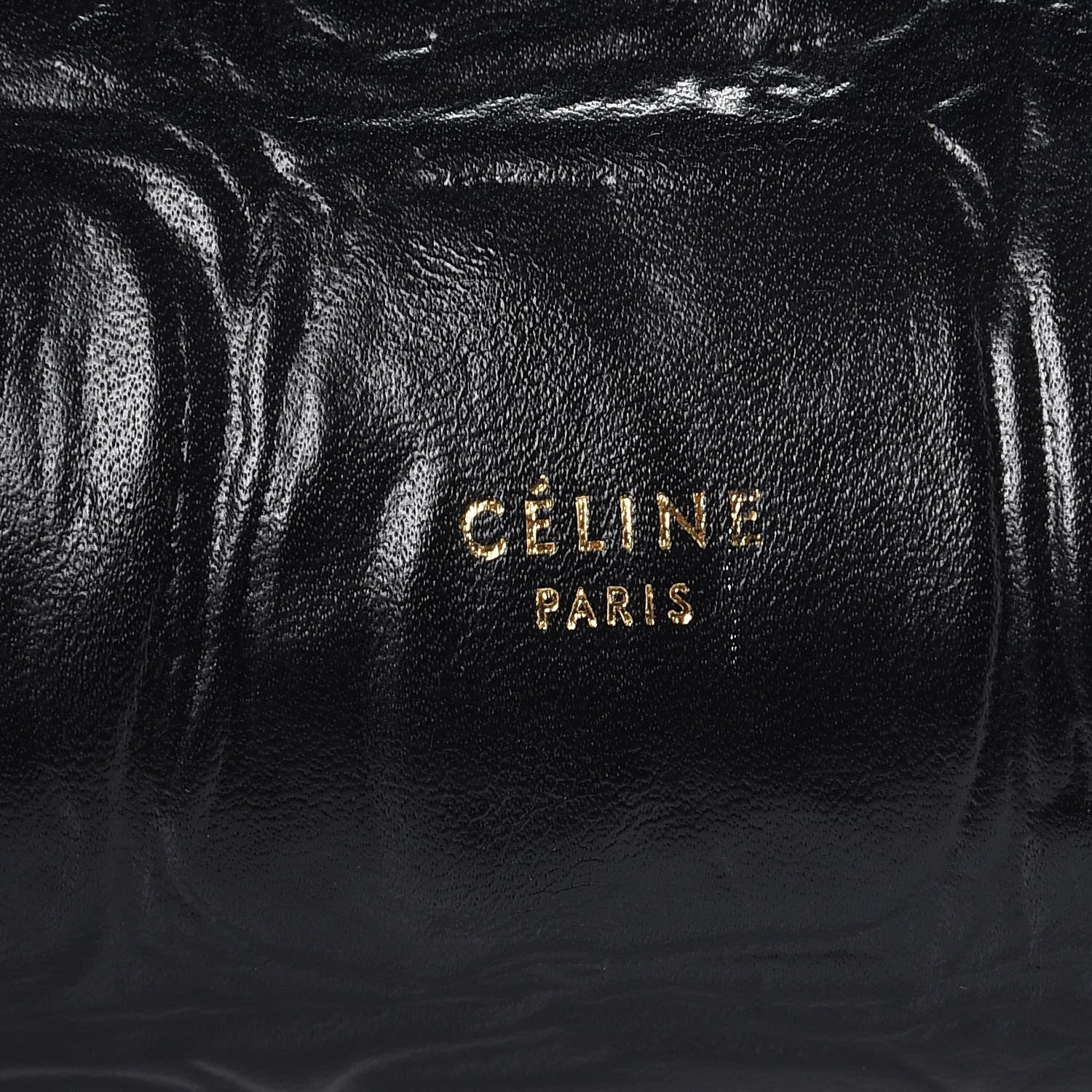 Celine Calfskin Crocodile Embossed Small Belt Bag Black 7 of 10