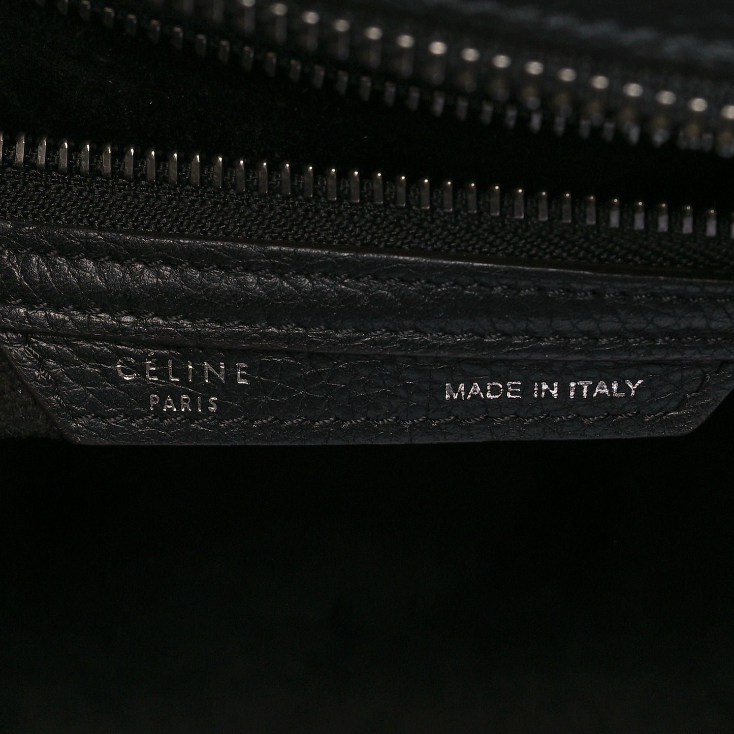 Drummed Calfskin Mini Luggage Black