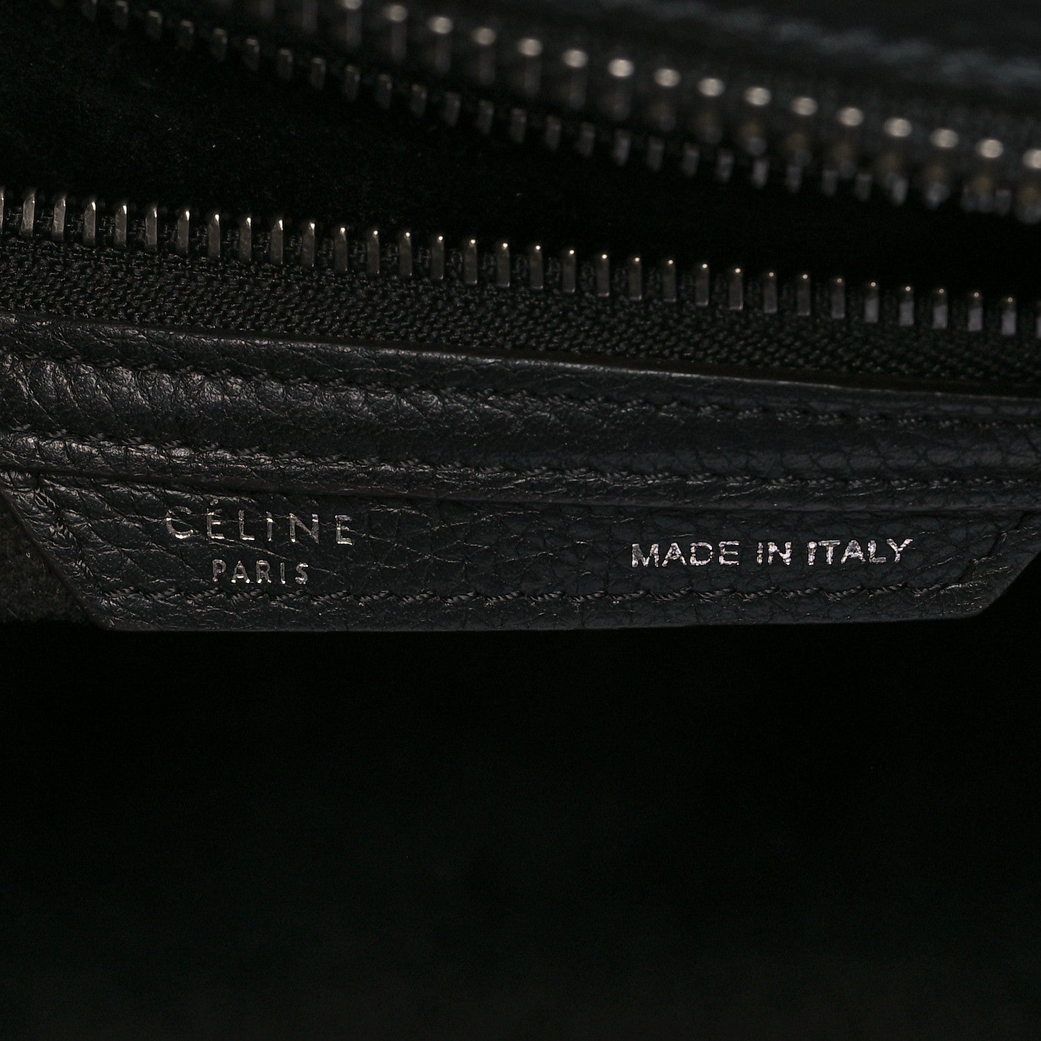 Celine Drummed Calfskin Mini Luggage Black 7 of 10