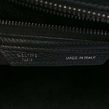 Celine Drummed Calfskin Mini Luggage Black 7 of 10