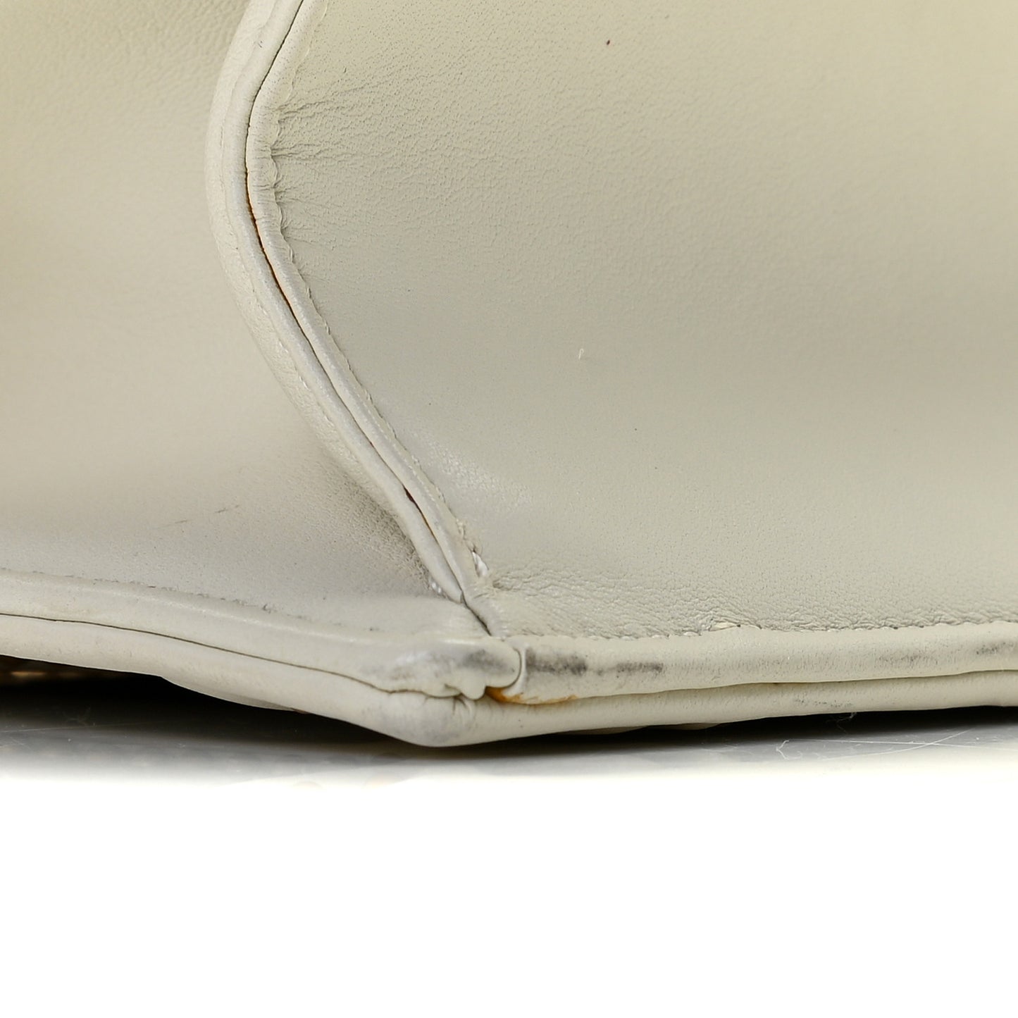 Lambskin Studded Small Diorama Flap Bag Off White