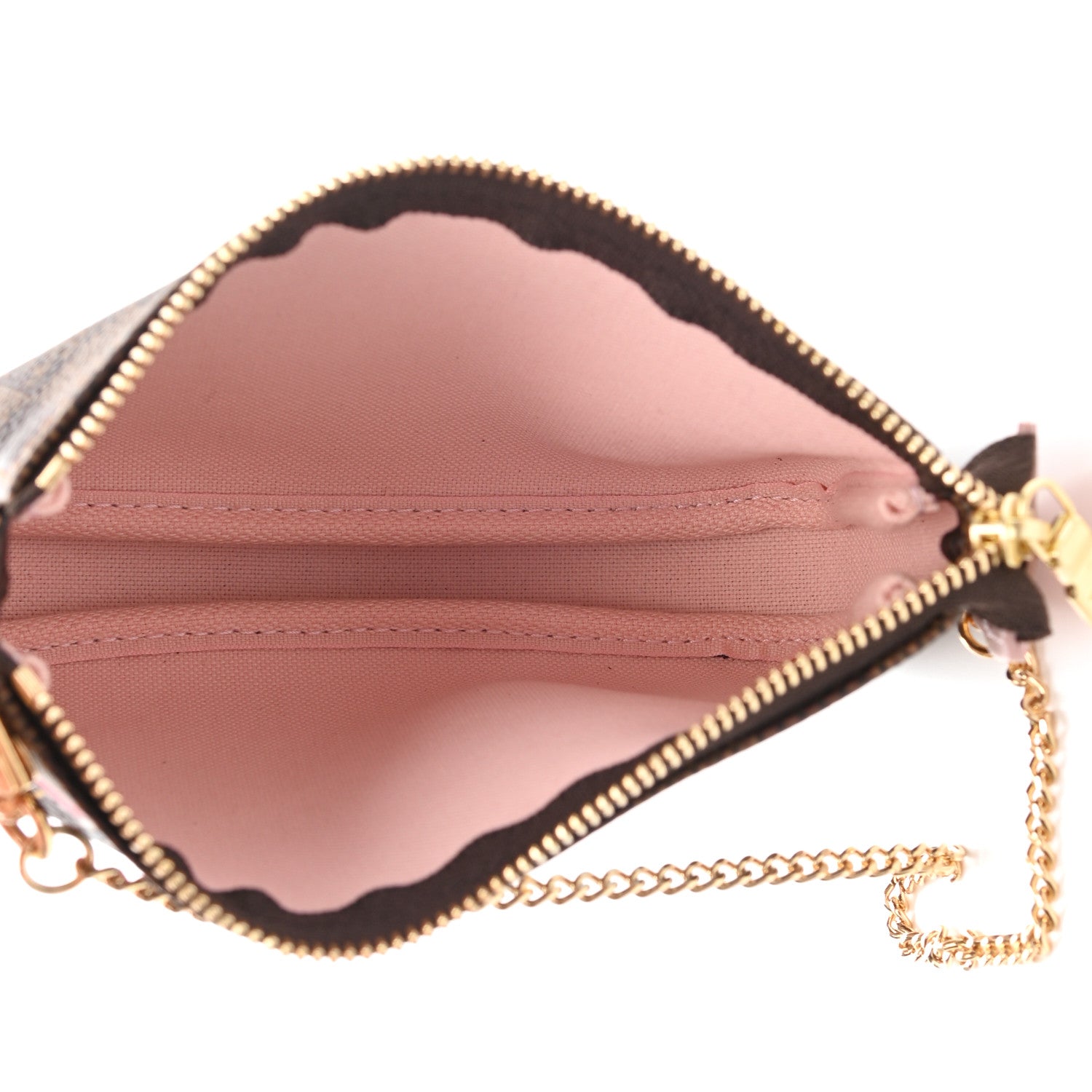 Louis Vuitton Damier Ebene 2020 Christmas Animation Big Wheel Mini Pochette Accessories Rose Ballerine 5 of 8