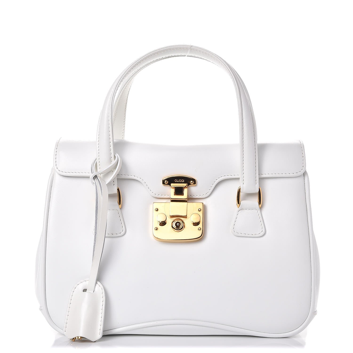 Gucci Regent Calfskin Medium Lady Lock Satchel White 1 of 8