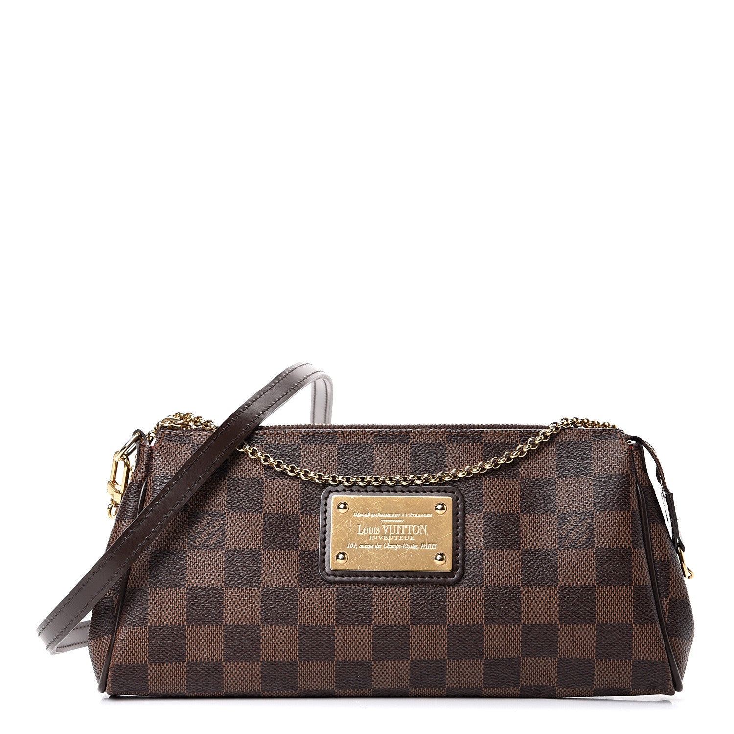 Louis Vuitton Damier Ebene Eva Clutch 1 of 9