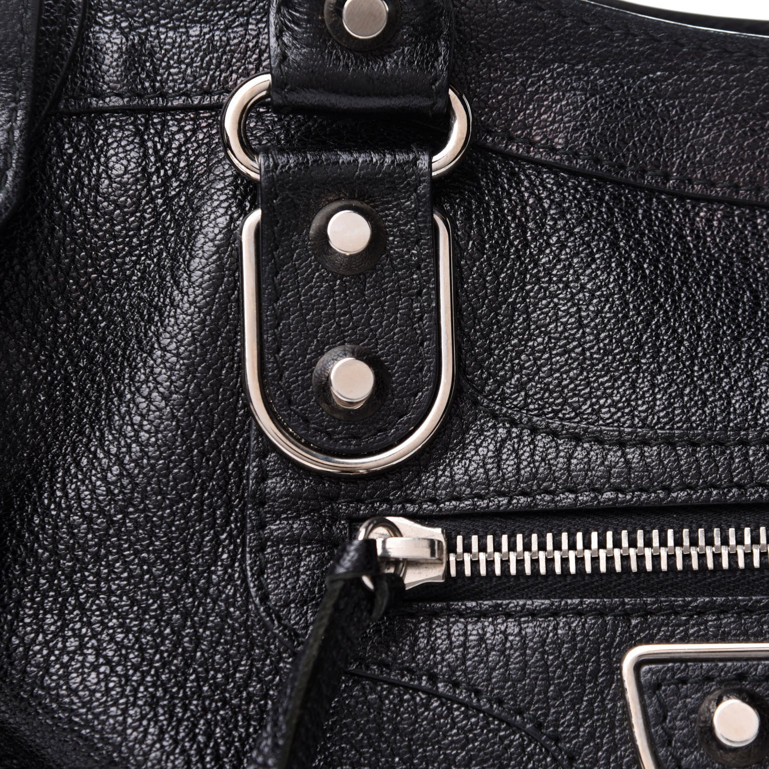 Balenciaga Chevre Silver Metallic Edge Hardware City Black 8 of 11
