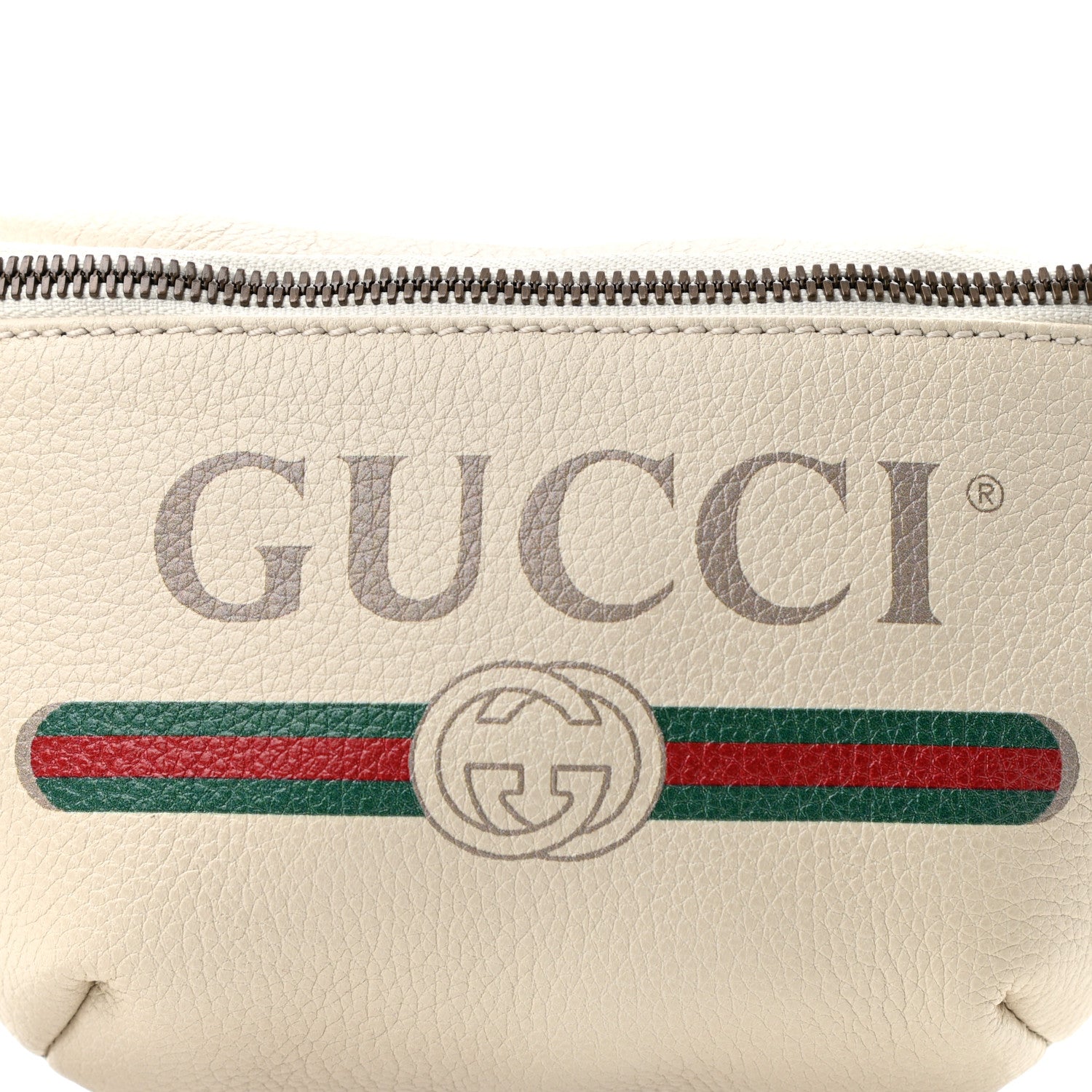 Gucci Grained Calfskin Small Logo Belt Bag White 7 of 9