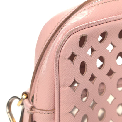 Prada Saffiano Perforated Crossbody Orchidea 8 of 12