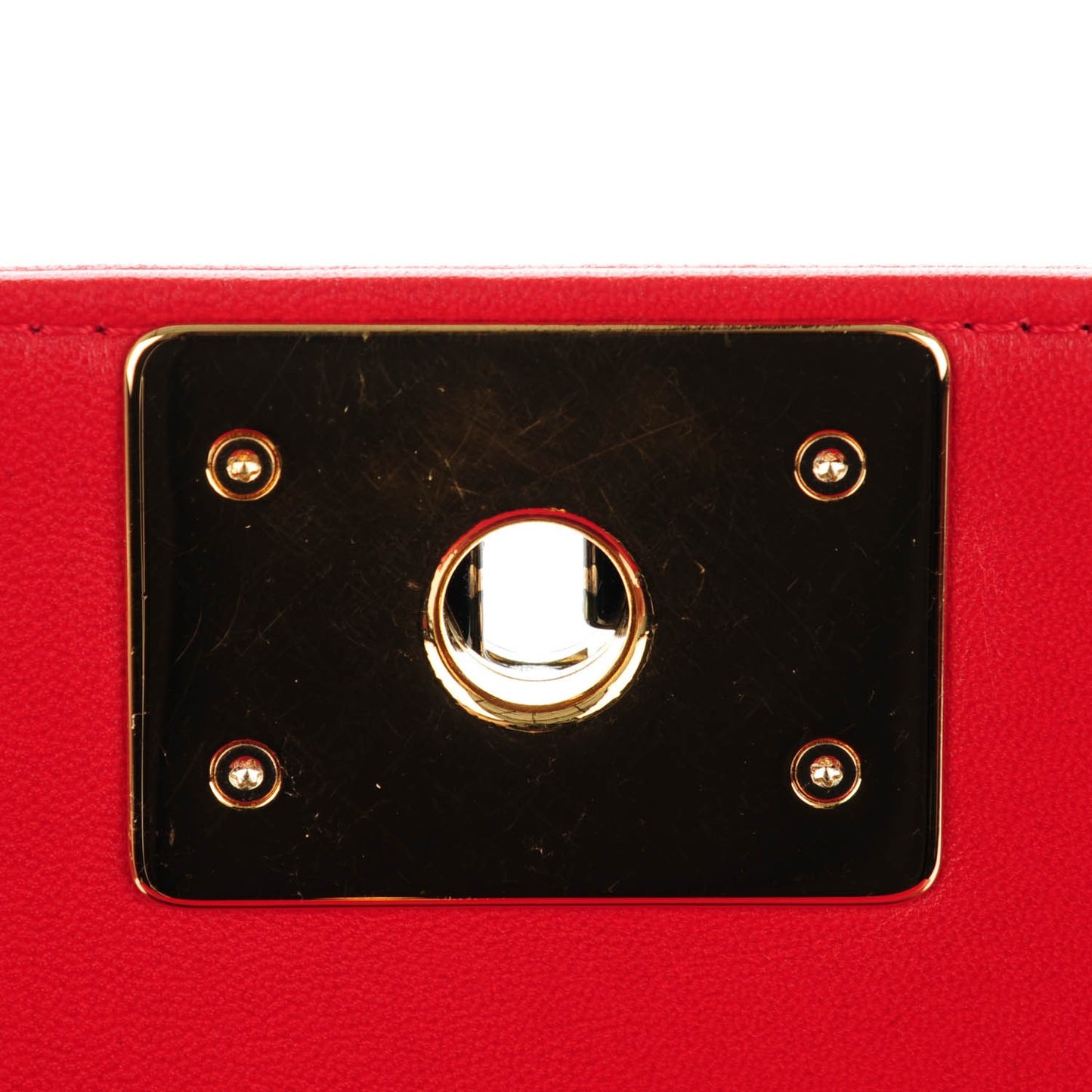 Lambskin Square Quilted Large Boy Cube Flap Red