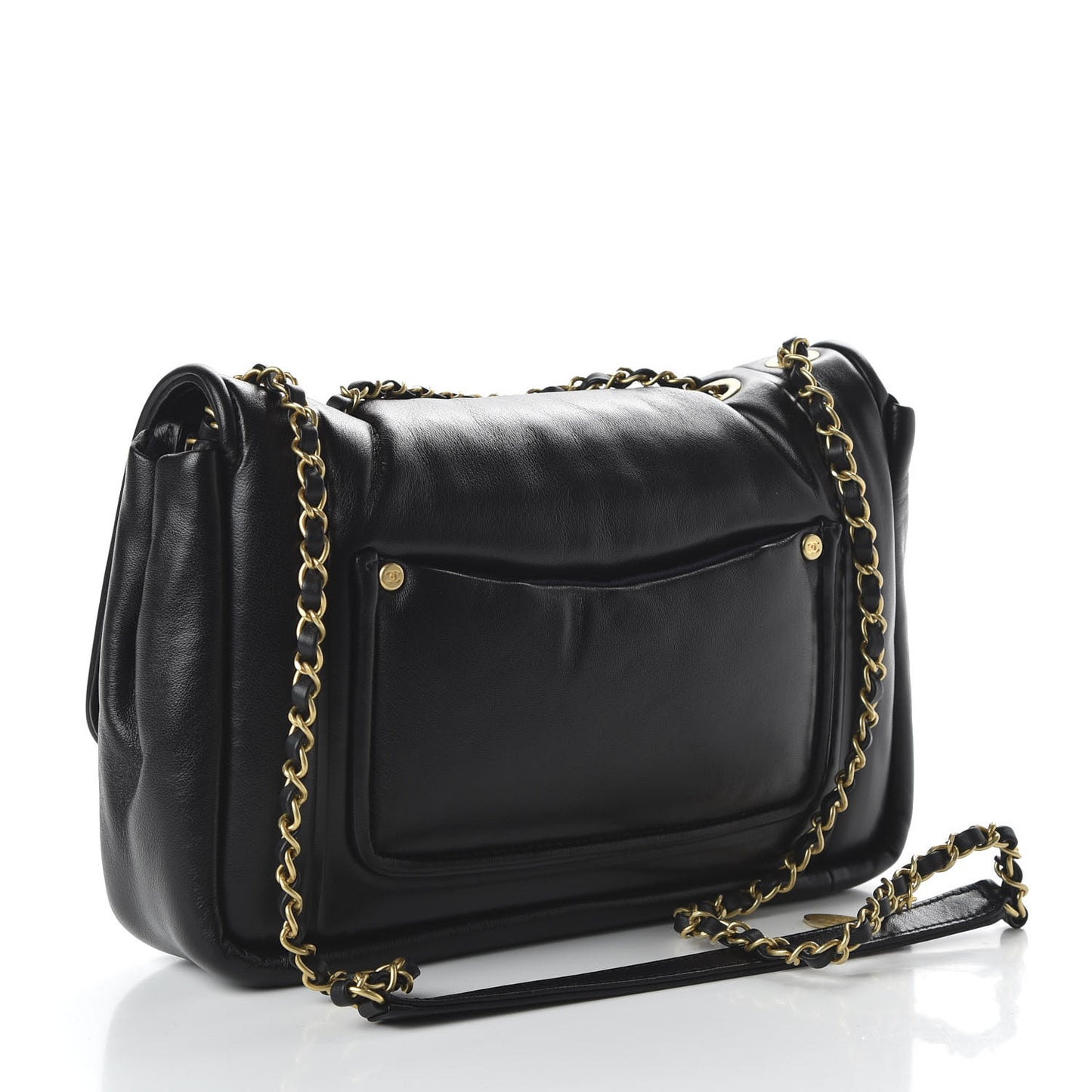 Lambskin Medium Simply Flap Black