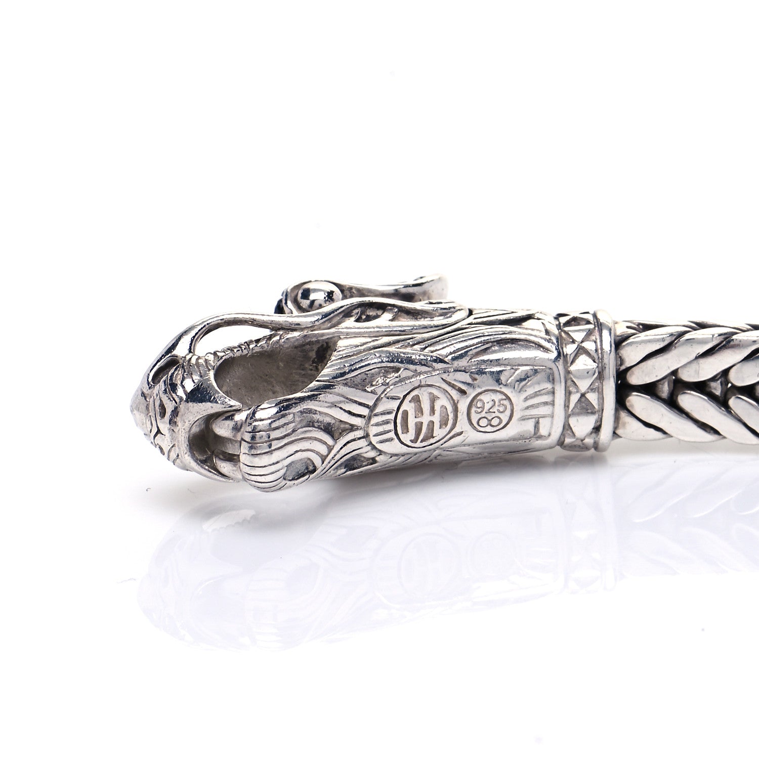 John Hardy Sterling Silver Black Sapphire Legends Naga Station Bracelet 4 of 6