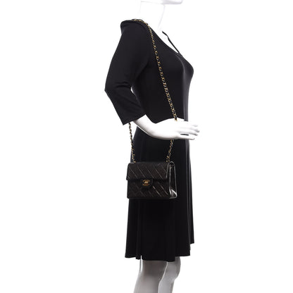 Chanel Lambskin Quilted Mini Square Flap Bag Black 2 of 13