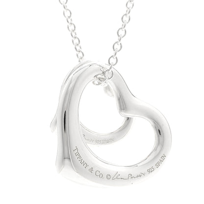 Tiffany Sterling Silver Elsa Peretti Double Open Heart Pendant Necklace 5 of 5