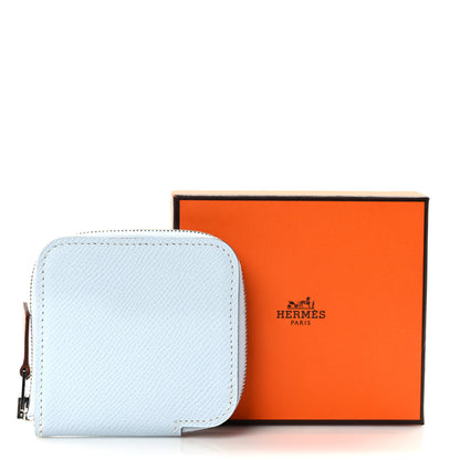 Hermes Epsom Silk'In Coin Purse Bleu Brume 9 of 9