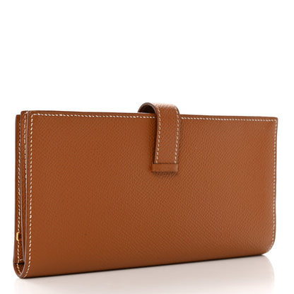 Hermes Epsom Bearn Gusset Wallet Gold 3 of 10