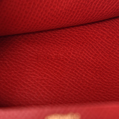 Hermes Epsom Bearn Gusset Wallet Rouge Casaque 7 of 8