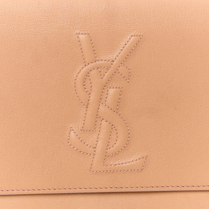 Saint Laurent Textured Calfskin Monogram Large Belle De Jour Clutch Beige 7 of 9