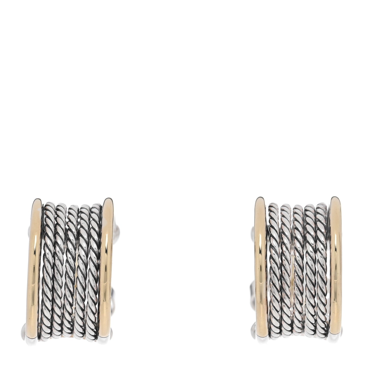 Sterling Silver 18K Yellow Gold Origami Earrings