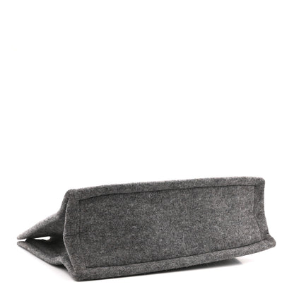 Saint Laurent Wool Calfskin Rive Gauche Tote Grey 4 of 13