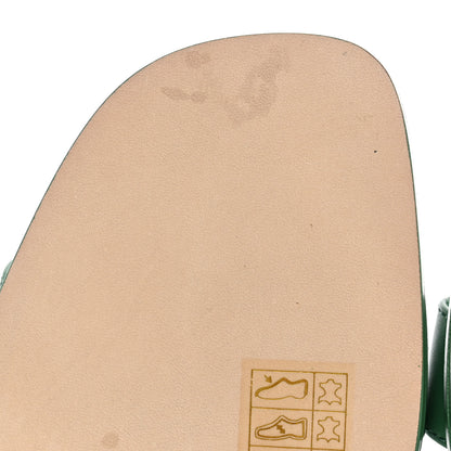 Hermes Calfskin Oran Sandals 36 Vert Electrique 9 of 10