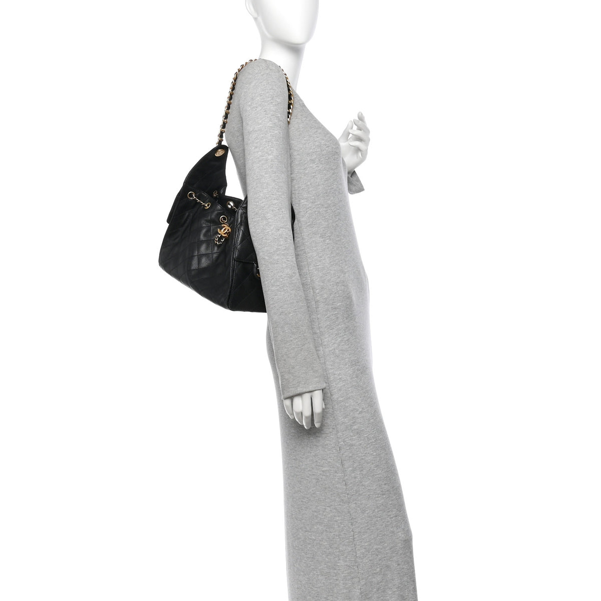 Caviar Quilted Small Chanel 25 Handbag Black