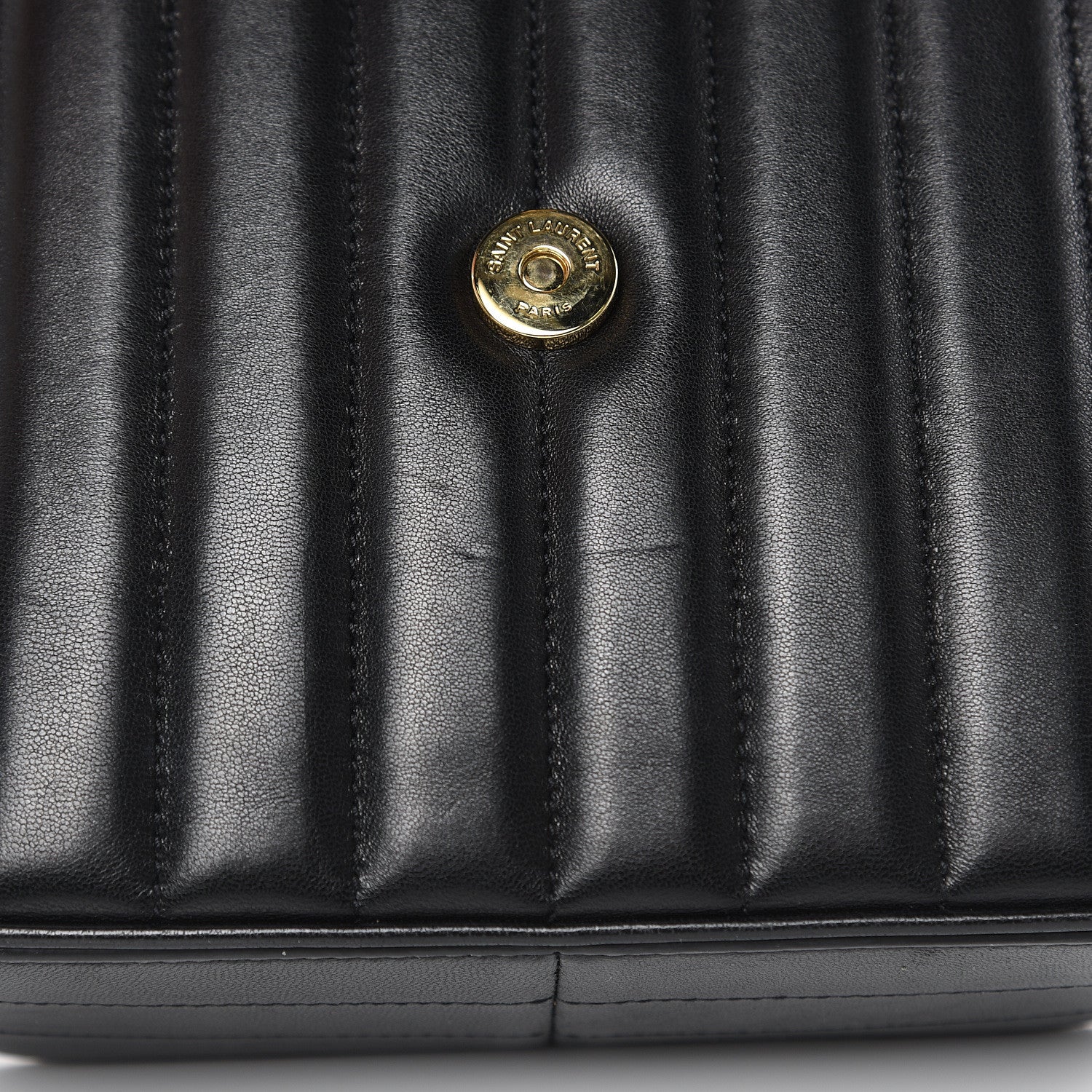 Saint Laurent Lambskin Matelasse Monogram Medium Vicky Chain Bag Black 12 of 14