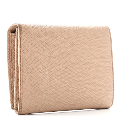 Prada Saffiano Metal Tri-Fold Wallet Cammeo 3 of 8