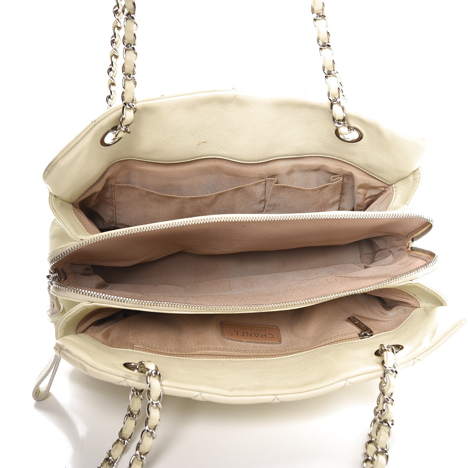 Chanel Caviar CC Timeless Soft Tote Off White 5 of 18