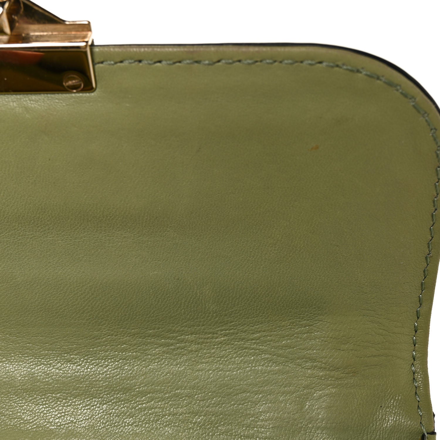 Valentino Garavani Vitello Small Glam Lock Rockstud Flap Green 8 of 9