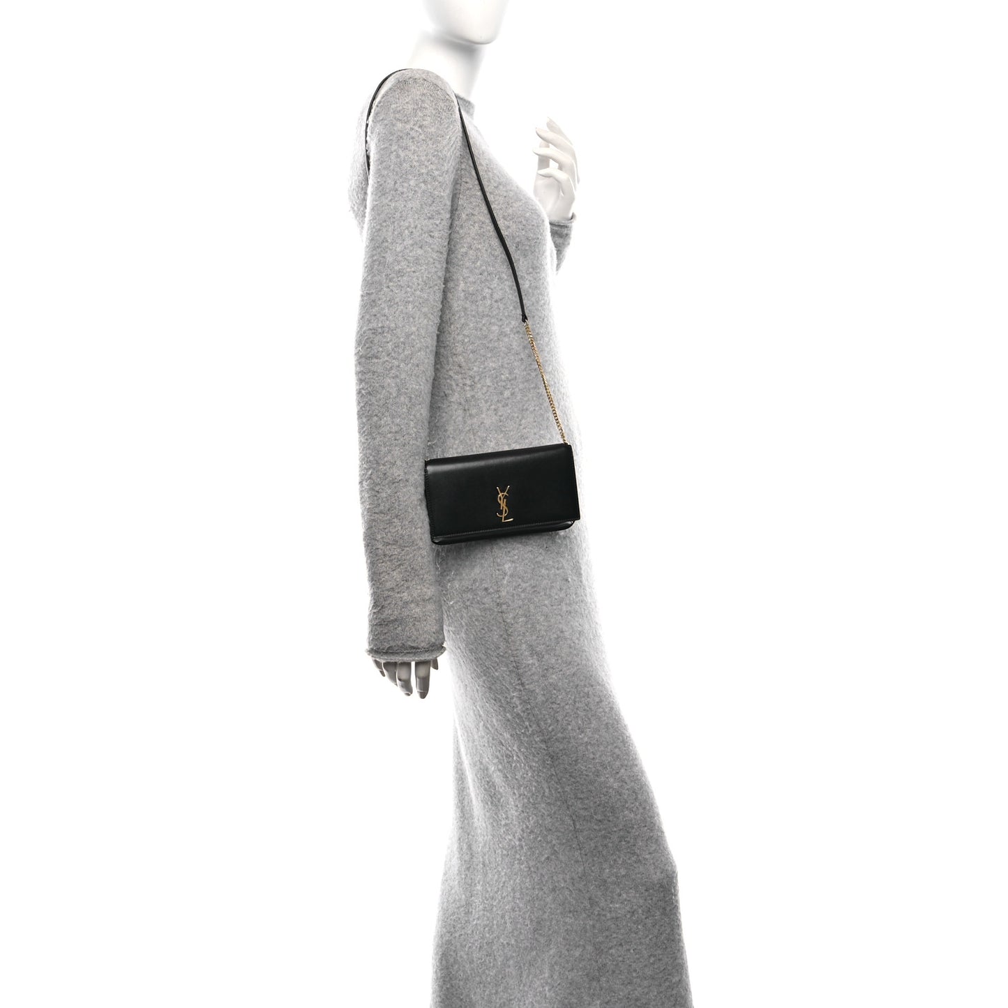 Calfskin Monogram Cassandre Phone Holder With Strap Black