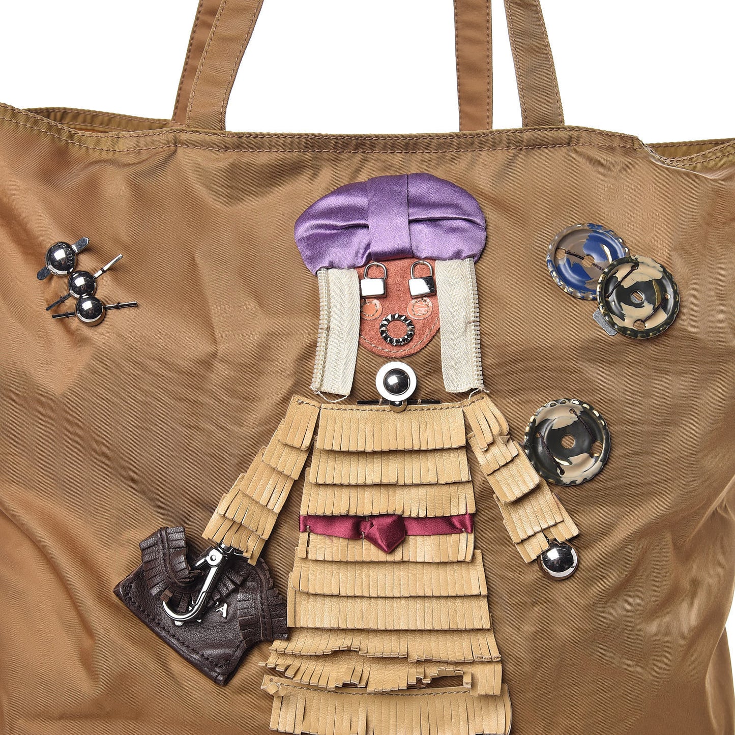 Tessuto Nylon Robot Tote Tabacco