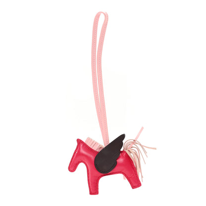 Hermes Milo Lambskin Grigri Rodeo Pegase Horse Bag Charm PM Framboise Rose Sakura Rouge Sellier 1 of 5