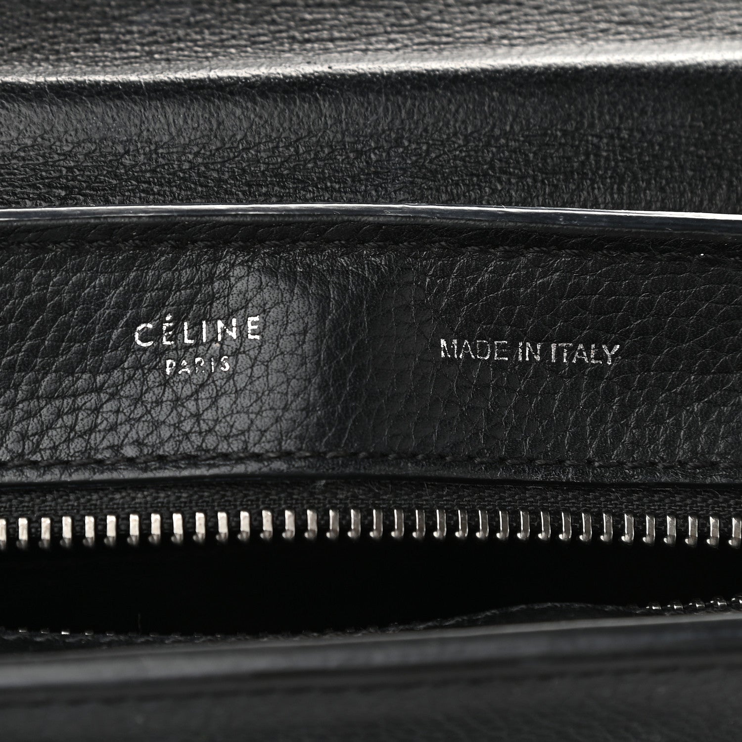 Celine Drummed Calfskin Suede Medium Trapeze Black 6 of 11