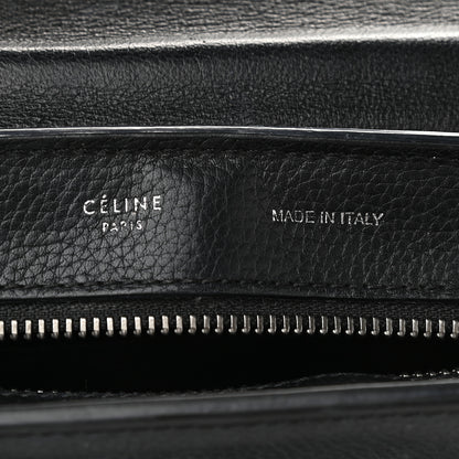 Celine Drummed Calfskin Suede Medium Trapeze Black 6 of 11