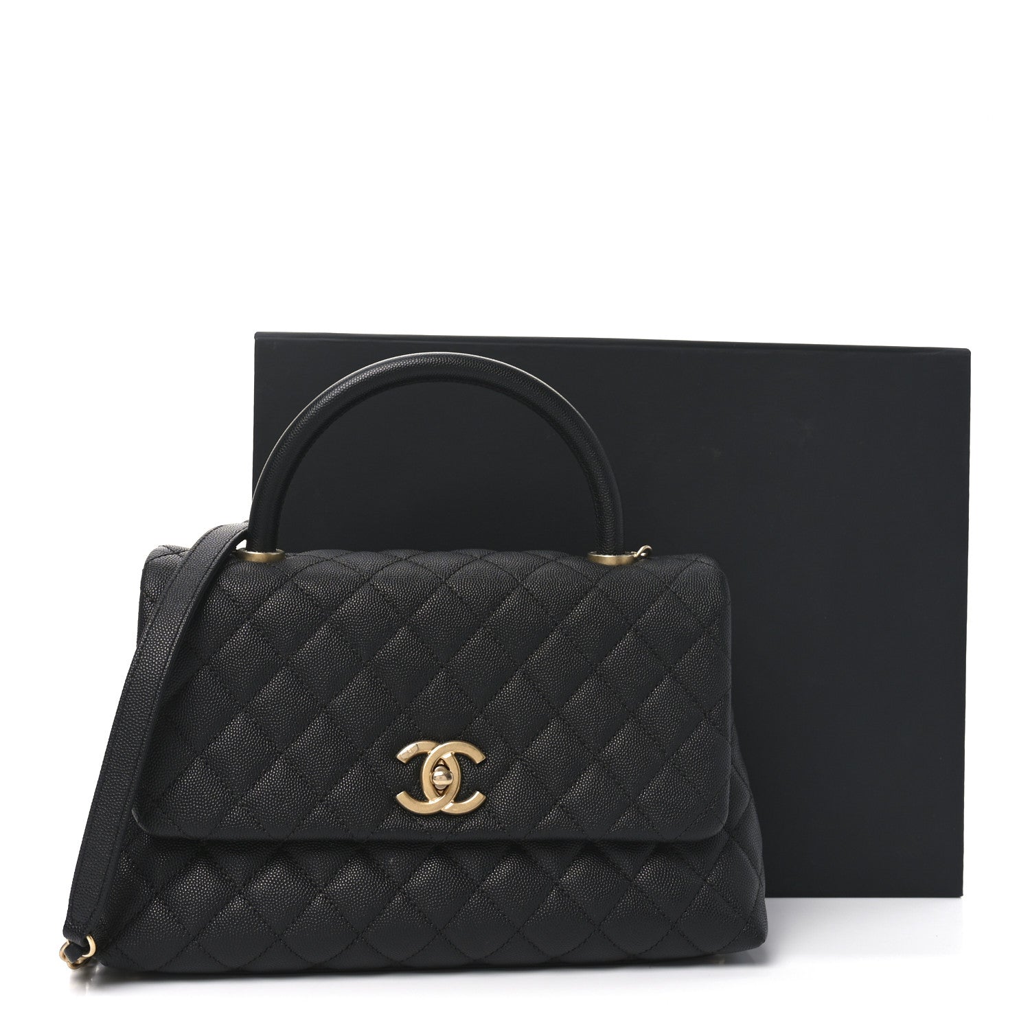 Chanel Caviar Quilted Small Coco Handle Flap Black 11 of 11