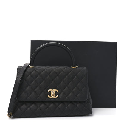 Chanel Caviar Quilted Small Coco Handle Flap Black 11 of 11