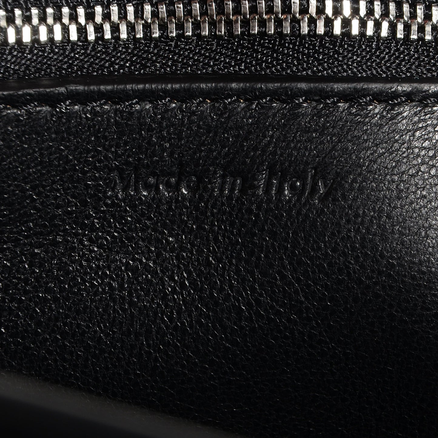 Textured Calfskin Large Edge Shoulder Bag Black