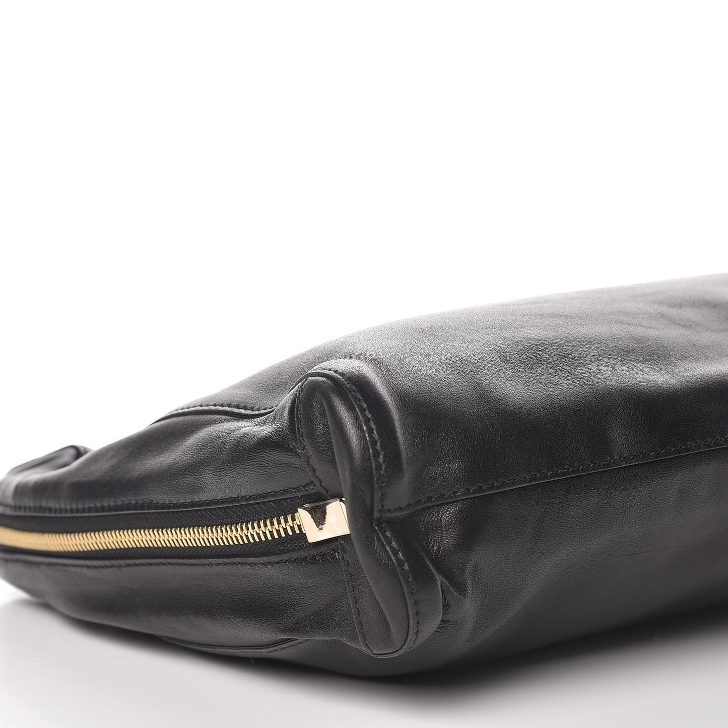 Lambskin Wristlet Clutch Black