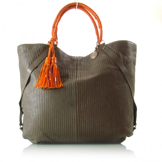 Lanvin Leather Stitched Large Tote Brown 1 of 12