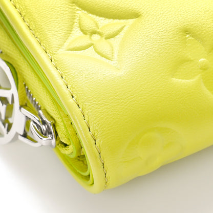 Louis Vuitton Lambskin Embossed Monogram Lou Coussin Wallet Acid Green 8 of 12