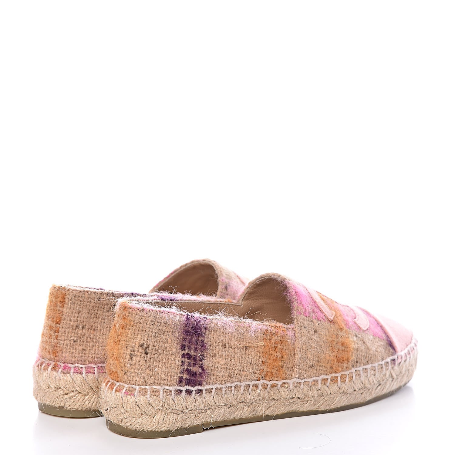 Chanel Tweed CC Espadrilles 35 Pink Multicolor 4 of 9