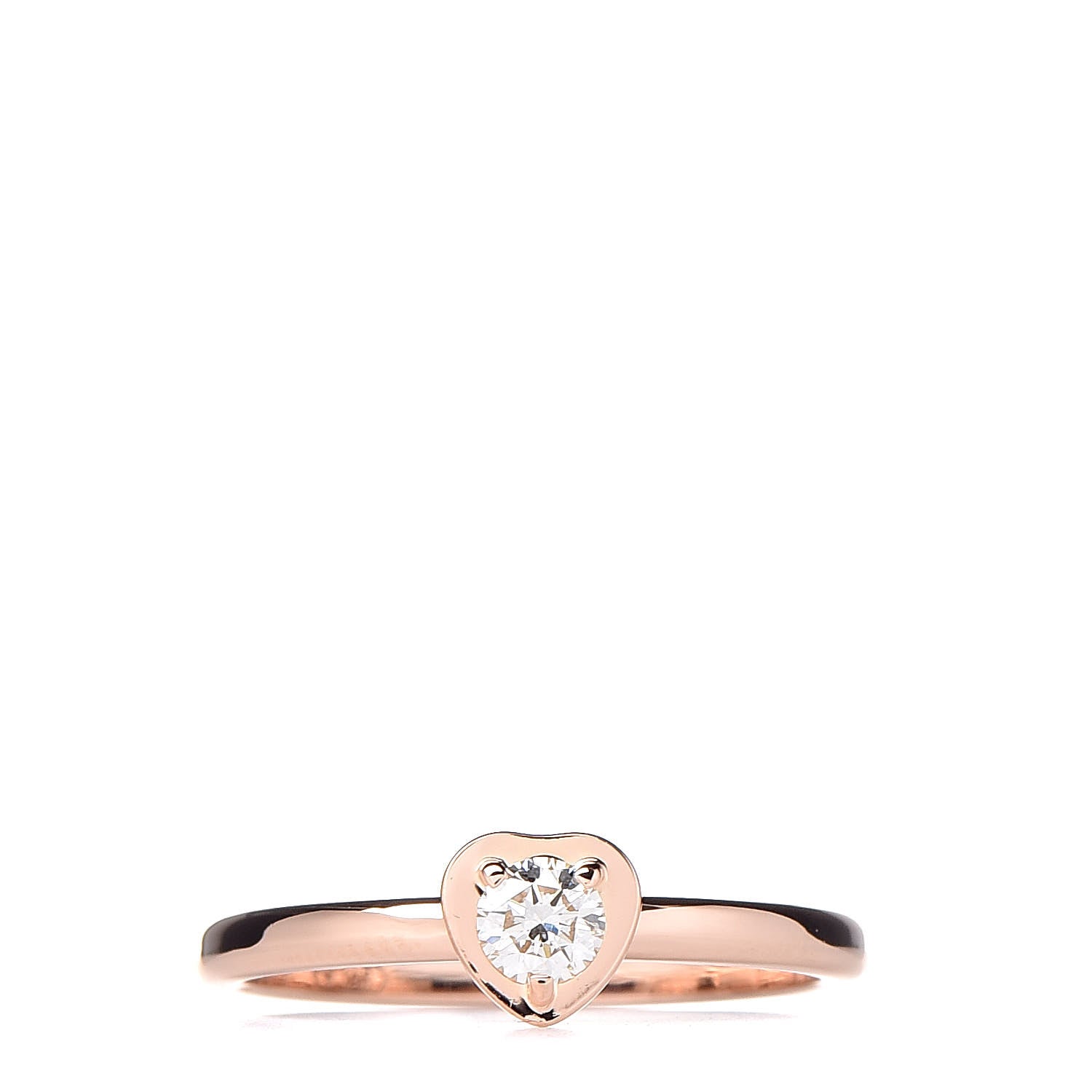 Cartier 18K Pink Gold Diamond D'Amour Heart Ring 50 5.25 1 of 6