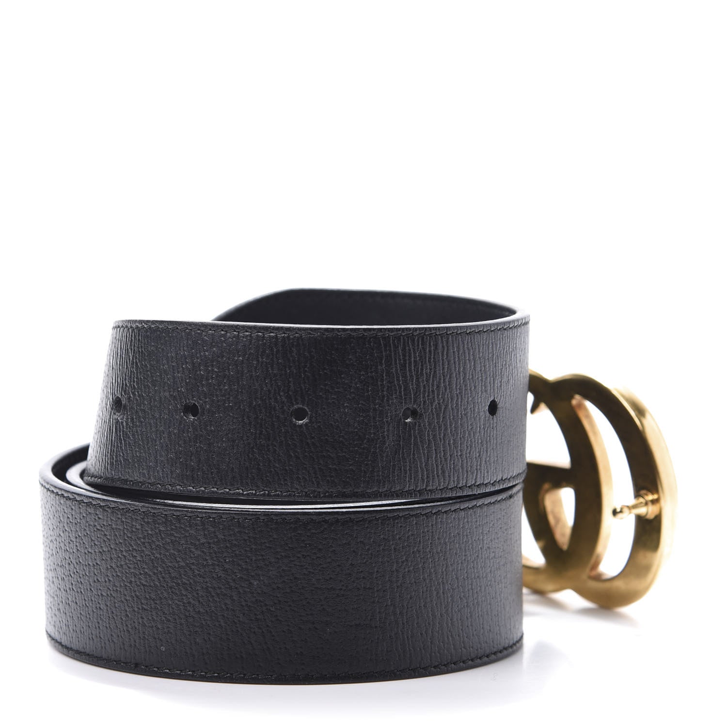 Gucci Textured Calfskin Double G 40mm Belt 90 36 Black 3 of 5