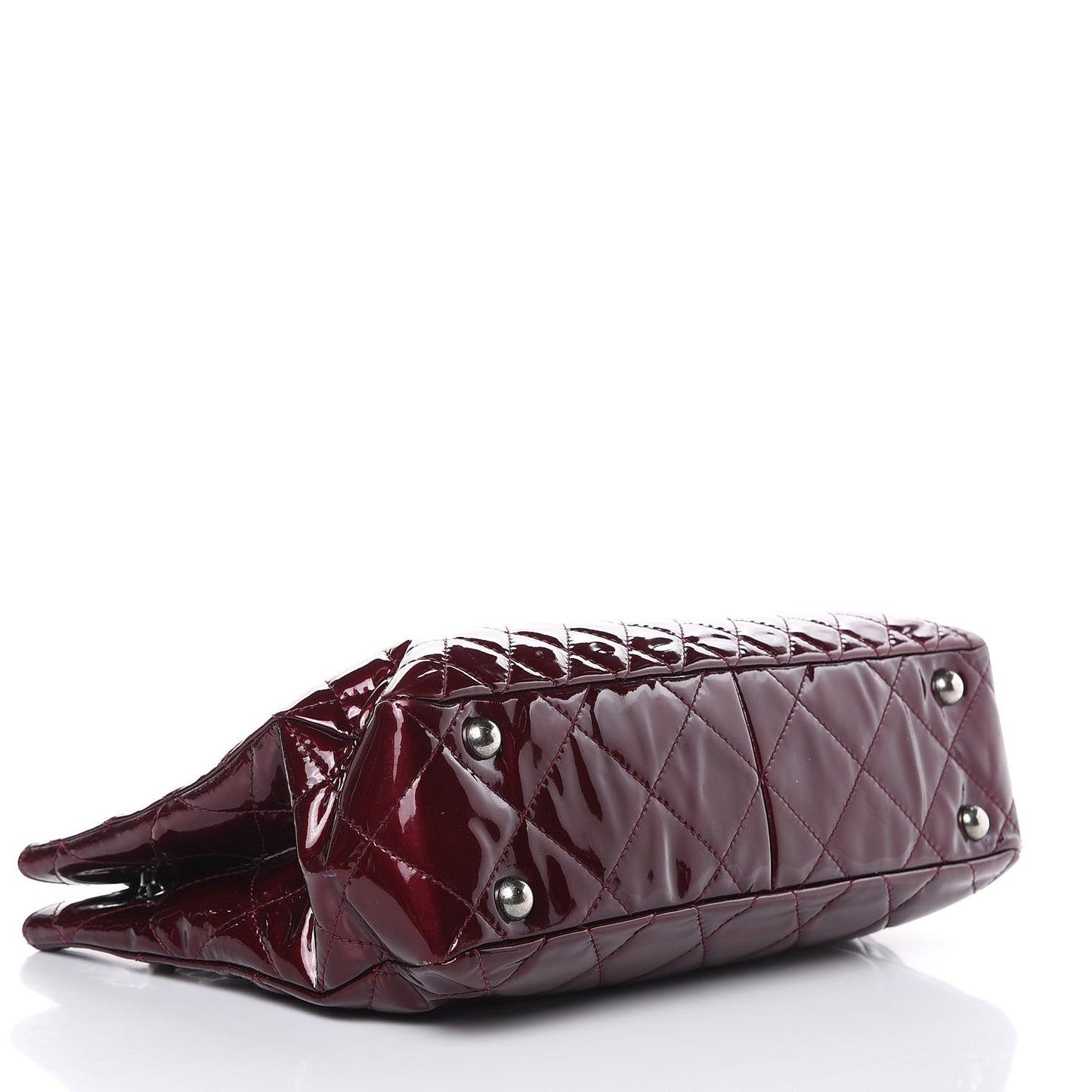 Patent Calfskin Quilted Reissue 2.55 Tote Burgundy